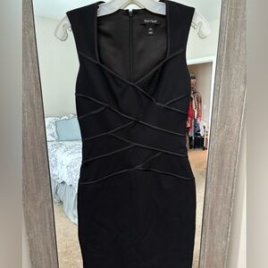 White House Black Market Backless Black Dress